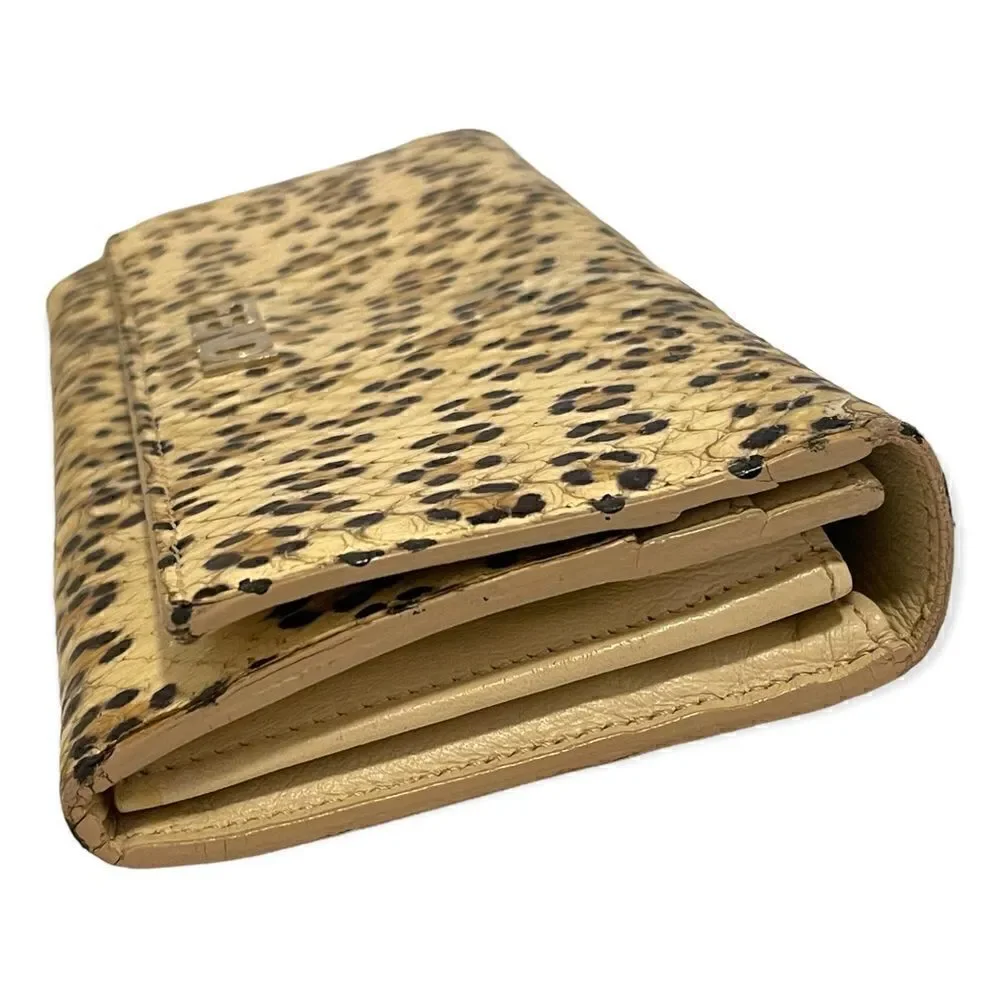 Vintage Fendi Python with Leopard Print Long Wallet - Picture 9 of 15